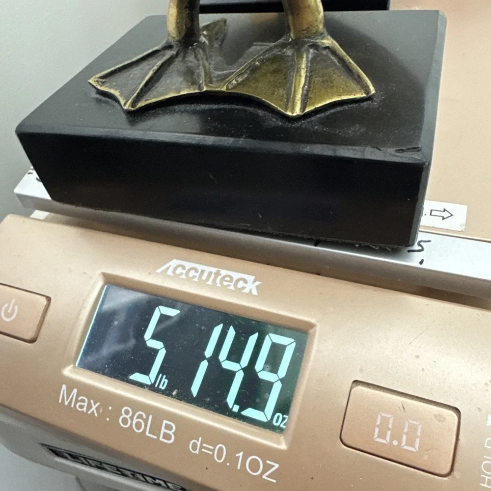 2 Heavy Vintage Brass DUCK 10